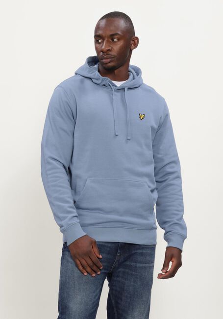 Lichtblauwe LYLE & SCOTT Sweater PULLOVER HOODIE - large