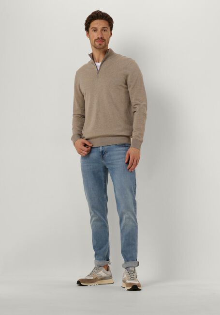 PROFUOMO Pull PULLOVER HALF ZIP en beige - large