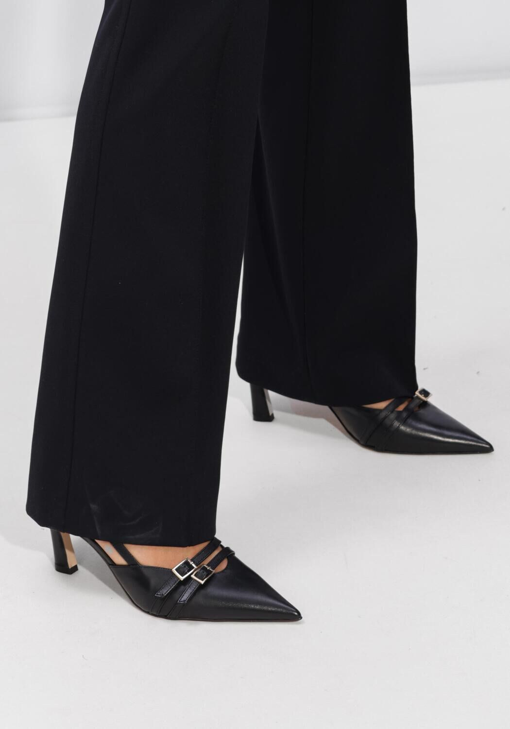 STEFANO LAURAN Slingbacks 77212 en noir - large