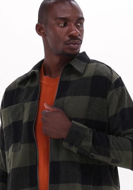 Olijf SELECTED MEN Overshirt LOOSEDOLLER OVERSHIRT LS W - large