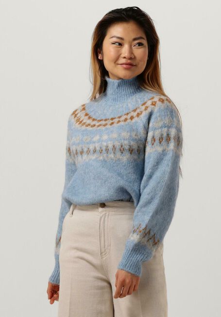 Y.A.S. Col roulé YASISTA LS KNIT PULLOVER en bleu - large