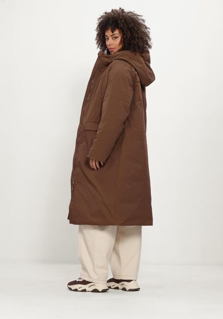 Bruine OBJECT Gewatteerde jas OBJKELYN L/S RE LONG JACKET NOOS - large