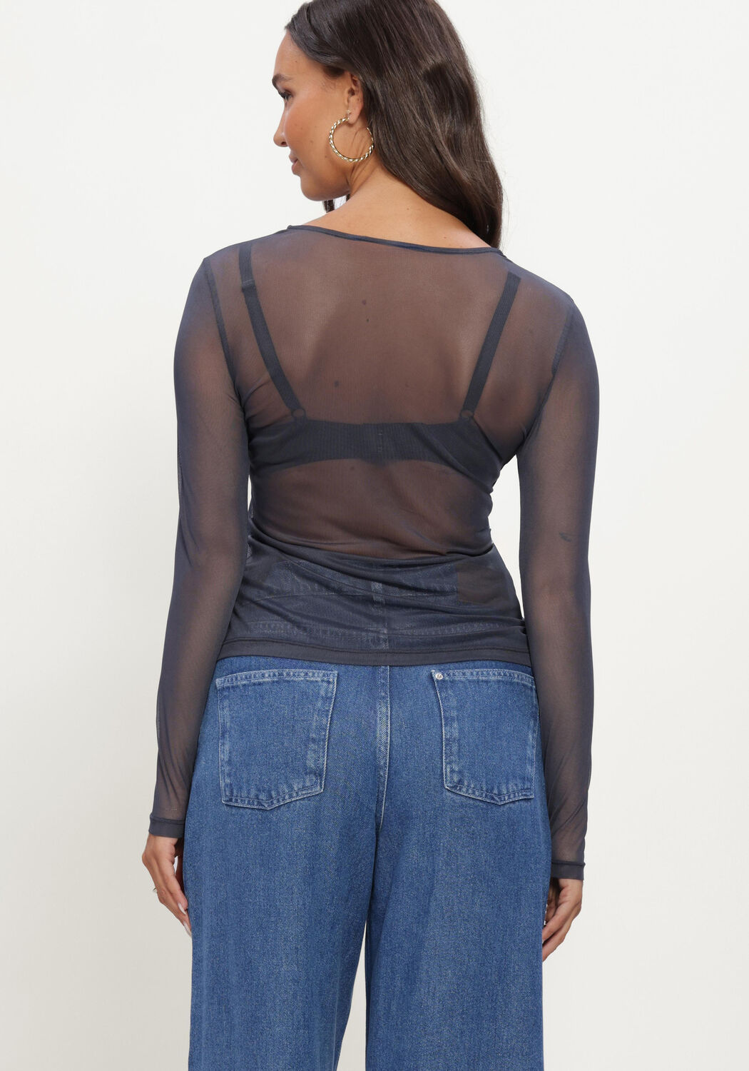 MSCH COPENHAGEN Haut MSCHJANIE ILLENORA TOP Gris fonc&eacute; - large