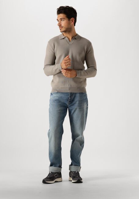 PURE PATH Polo REGULAR FIT KNITWEAR POLO808 en taupe - large