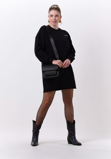 Zwarte COLOURFUL REBEL Mini jurk ART EAGLE DROPPED SHOULDER SWEAT DRESS - large