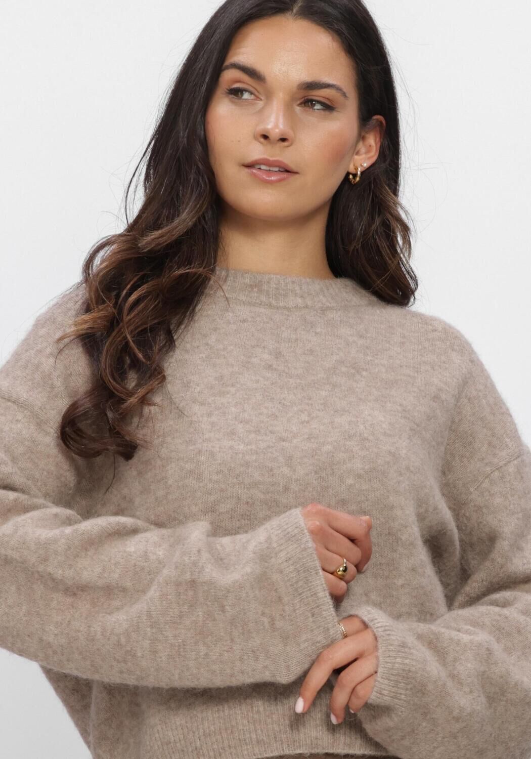 Beige SECOND FEMALE Trui VARANO KNIT PULLOVER - large
