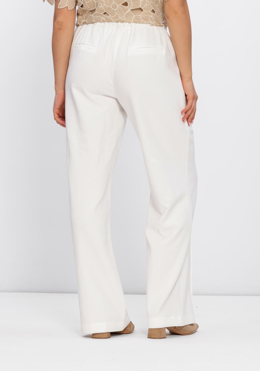 Gebroken wit NUKUS Wijde broek JILL PANTS - large