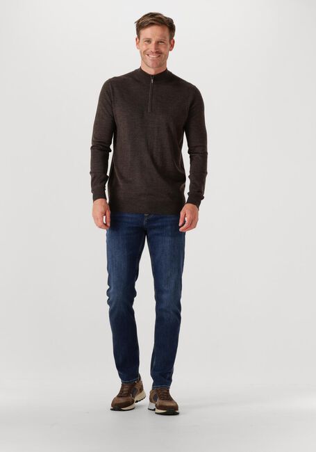 Bruine STEFANO LAURAN Trui HALF ZIP - large