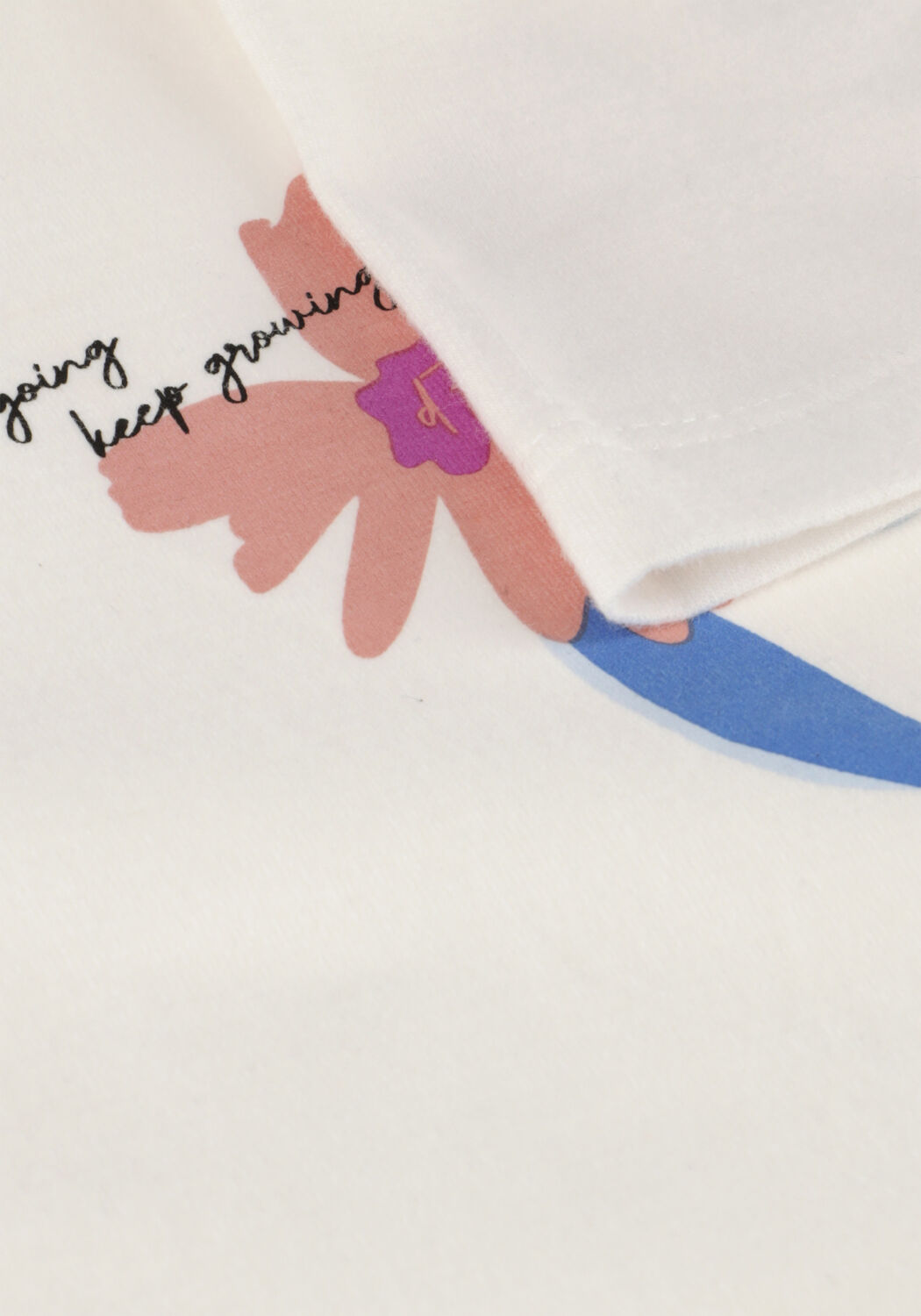 DAILY7 T-shirt T-SHIRT FLOWER ARTWORK en blanc - large