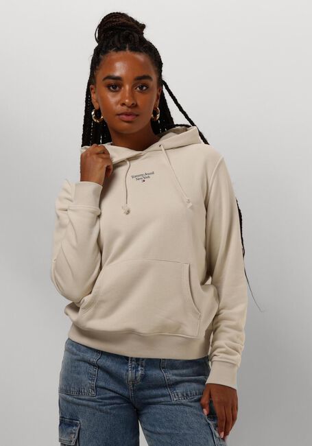 TOMMY JEANS Pull TJW ESSENTIAL LOGO 2 HOODIE en beige - large