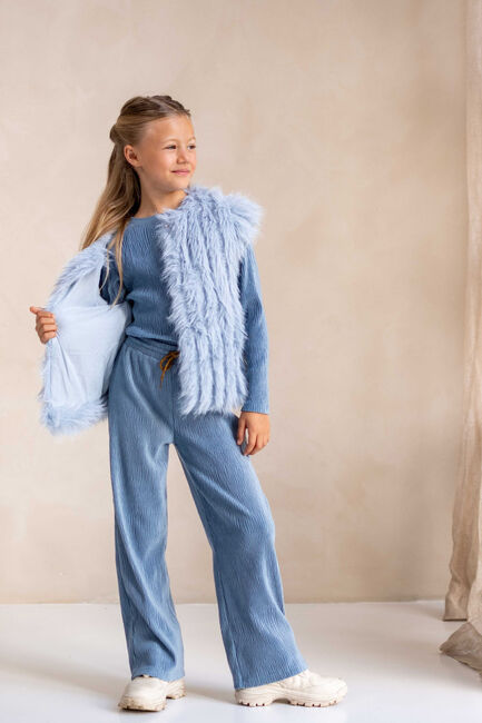 Blauwe LIKE FLO Tops & T-shirts ESMAY VELVET TOP Blauwe LIKE FLO Tops & T-shirts ESMAY VELVET TOP - large