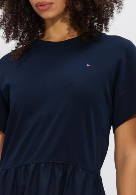 TOMMY HILFIGER Robe midi CODY MID MEDIA C-NK MIDI DRESS Bleu fonc&eacute; - large