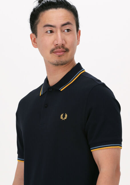 Donkerblauwe FRED PERRY Polo TWIN TIPPED FRED PERRY SHIRT - large