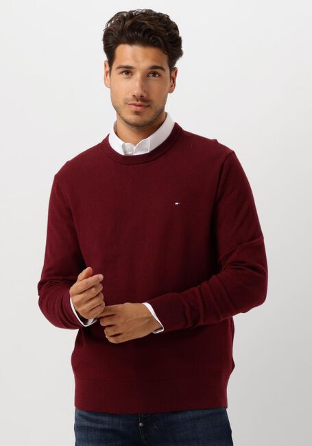Bordeaux TOMMY HILFIGER Trui PIMA ORG CTN CASHMERE CREW NECK - large