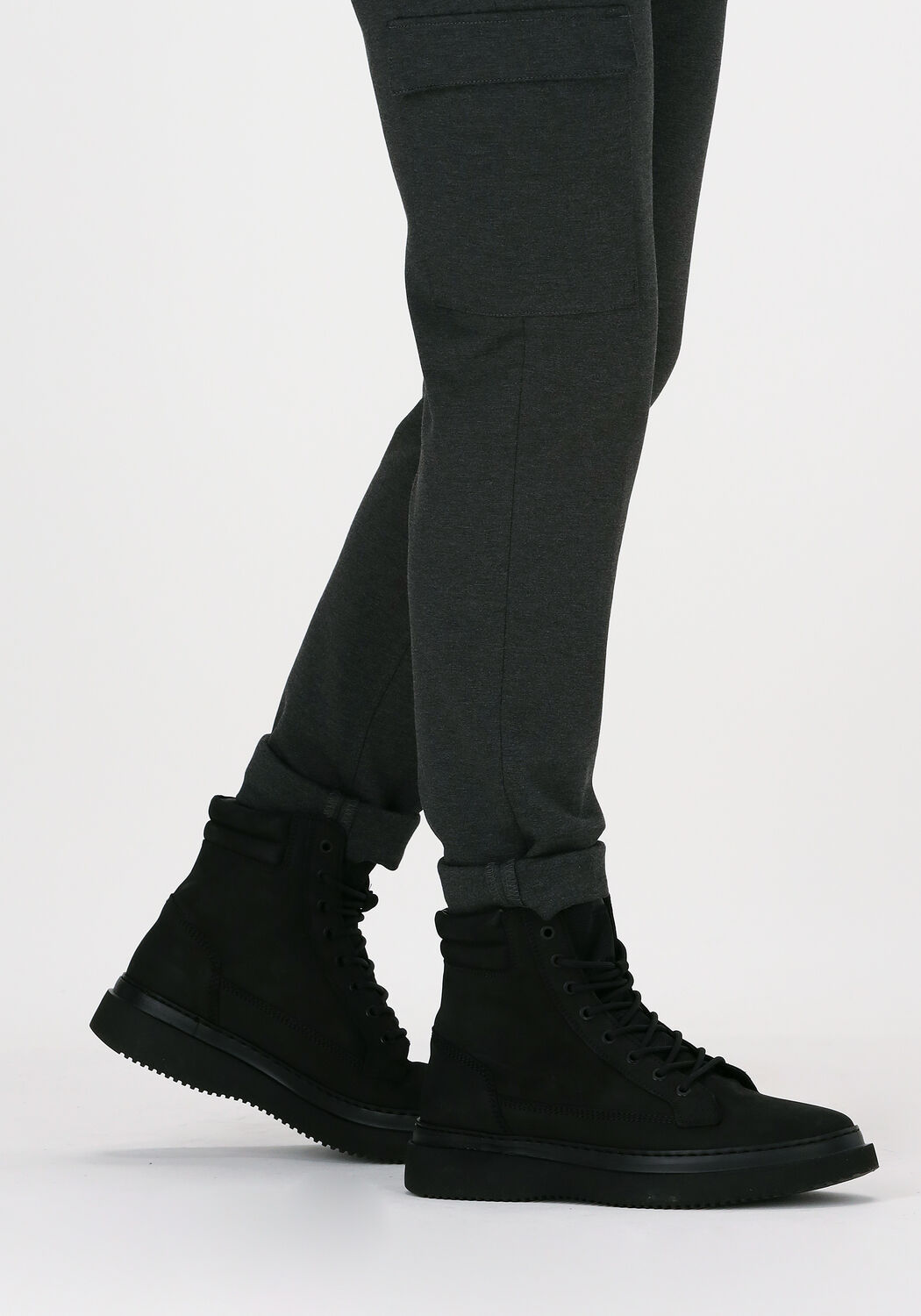 Zwarte veterboots cheap heren