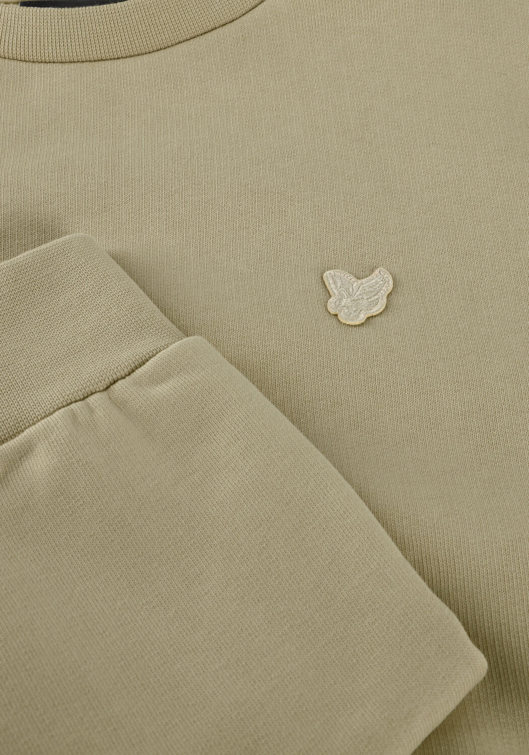 Khaki LYLE & SCOTT Sweater DROP SHOULDER CREW BOYS - large