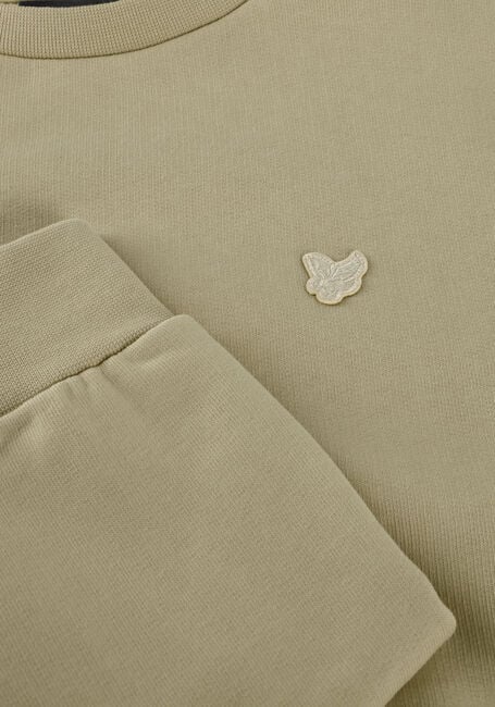 Khaki LYLE & SCOTT Sweater DROP SHOULDER CREW BOYS - large