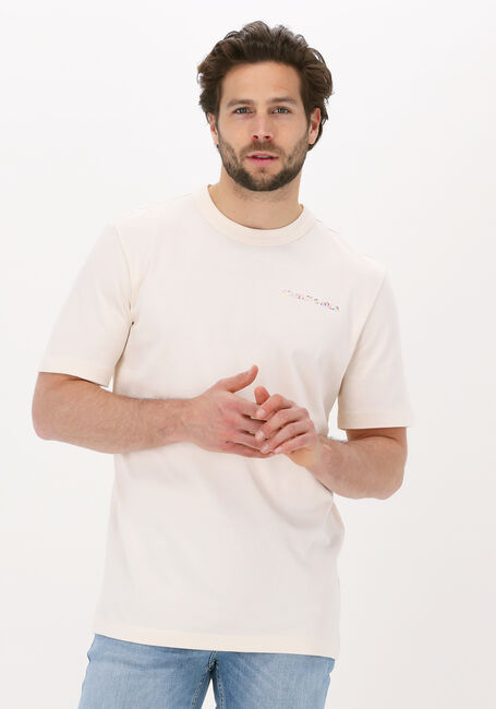 SCOTCH & SODA T-shirt JERSEY LOGO TEE IN ORGANIC COTTON en beige - large