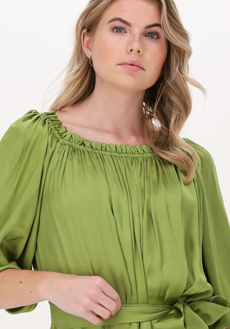 ACCESS Robe maxi OFF SHOULDER SATIN DRESS en vert - large