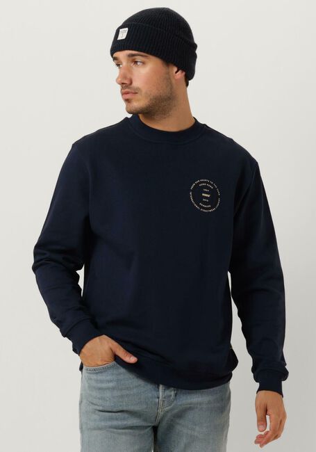 WOODBIRD Chandail WBJACS CIRCEL CREW Bleu foncé - large