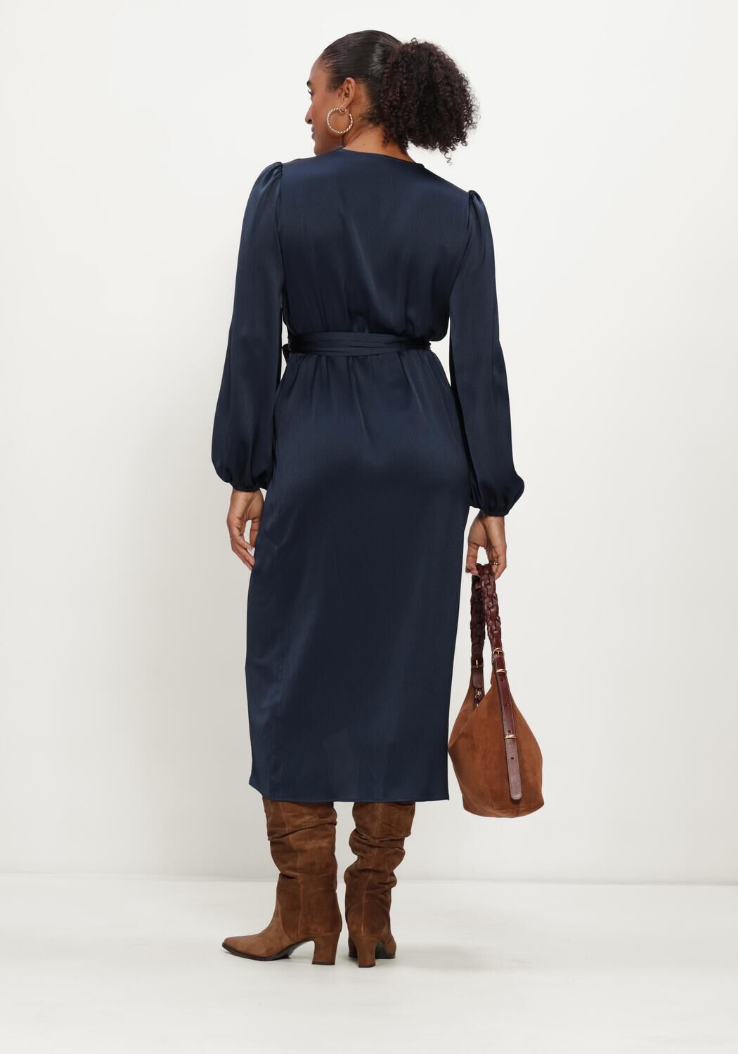 LINA LOCCHI Robe midi LL-BEA Bleu fonc&eacute; - large