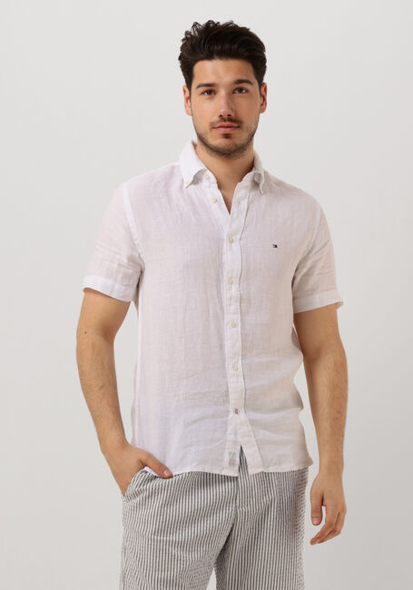 TOMMY HILFIGER Chemise décontracté PIGMENT DYED LINEN RF SHIRT S/S en blanc - large