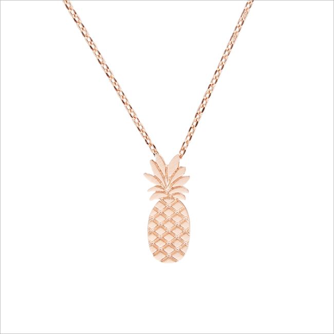 ALLTHELUCKINTHEWORLD Collier ELEMENTS NECKLACE TALL PINEAPP en or - large