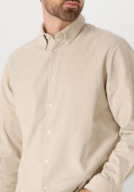 Ecru SELECTED MEN Casual overhemd SLHREGDANNI CORD BD LS SHIRT - large