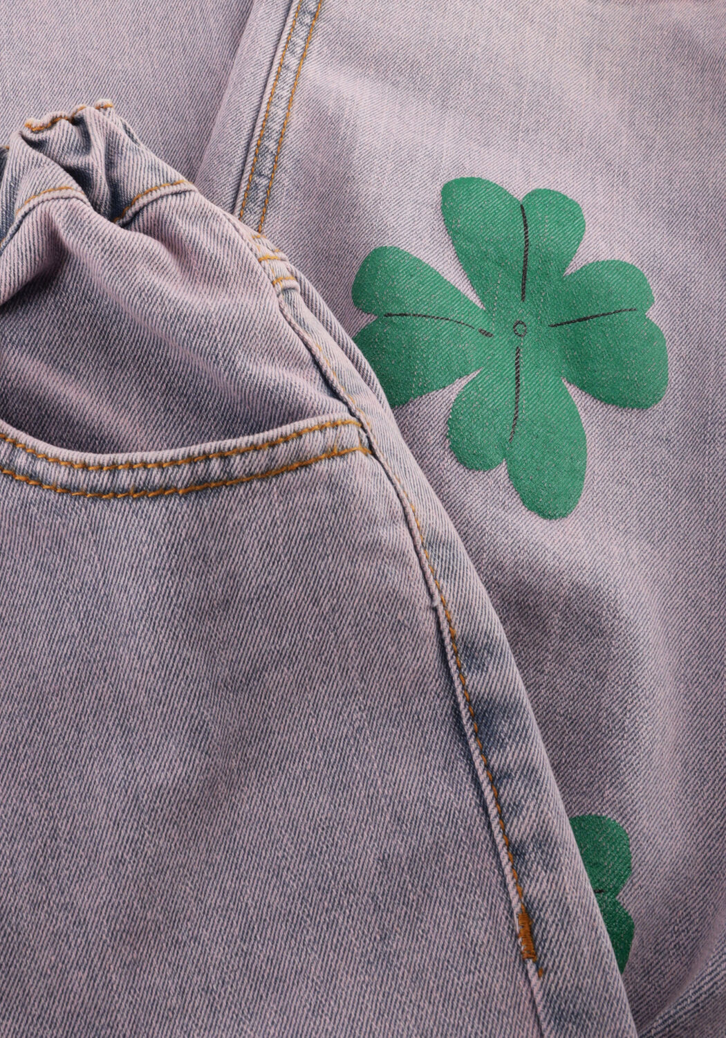 Jelly Mallow Wide jeans LUCKY CLOVER DENIM PANTS Bleu clair - large