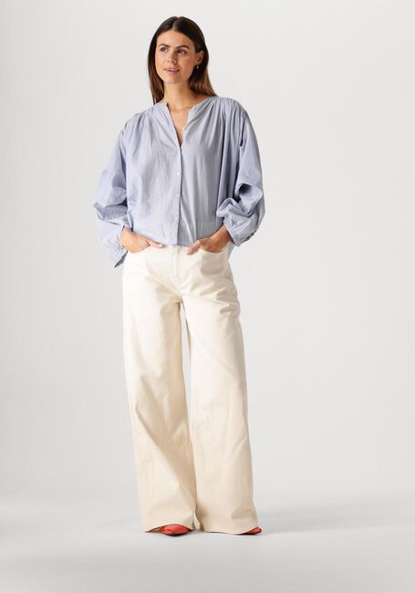 Blauwe BY-BAR  BECKY PINSTRIPE BLOUSE - large
