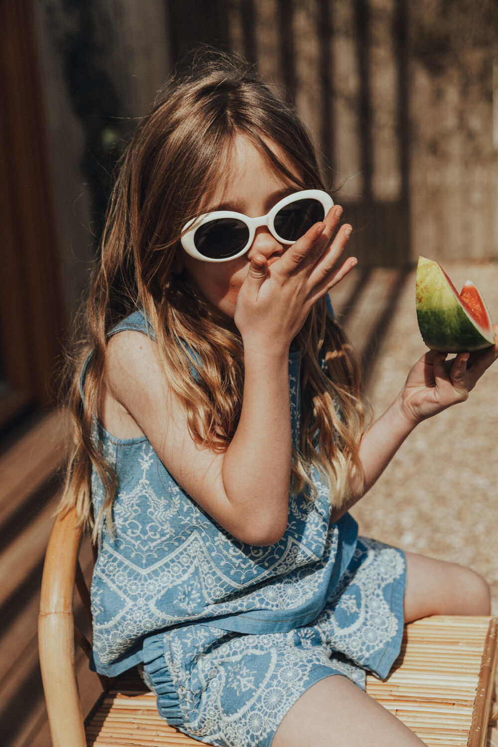 Blauwe BAJE STUDIO Top MAIA - large