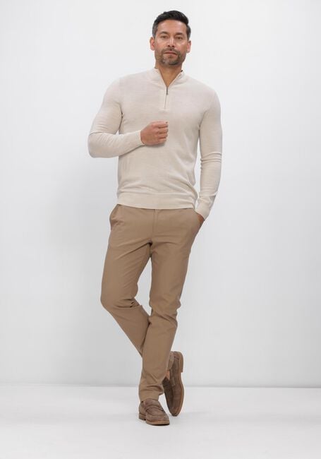 Beige STEFANO LAURAN Trui HALF ZIP ANDERS - large