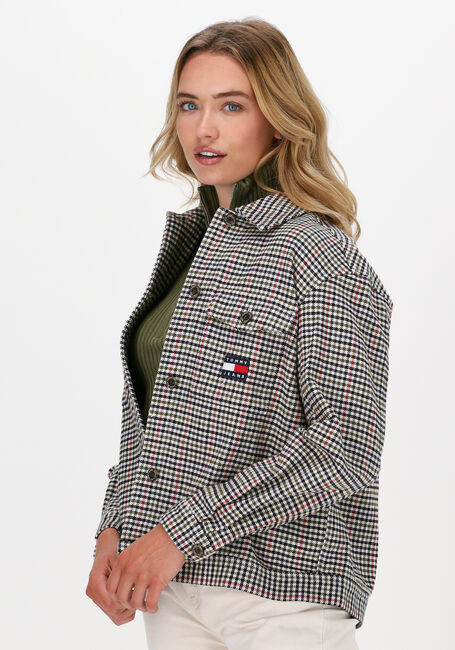 Beige TOMMY JEANS  TJW MINI CHECK OVERSHIRT - large