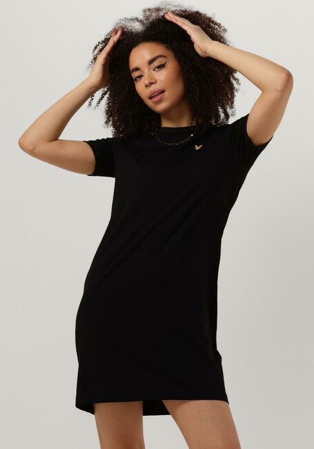 Zwarte LYLE SCOTT Mini jurk T-SHIRT DRESS | Omoda