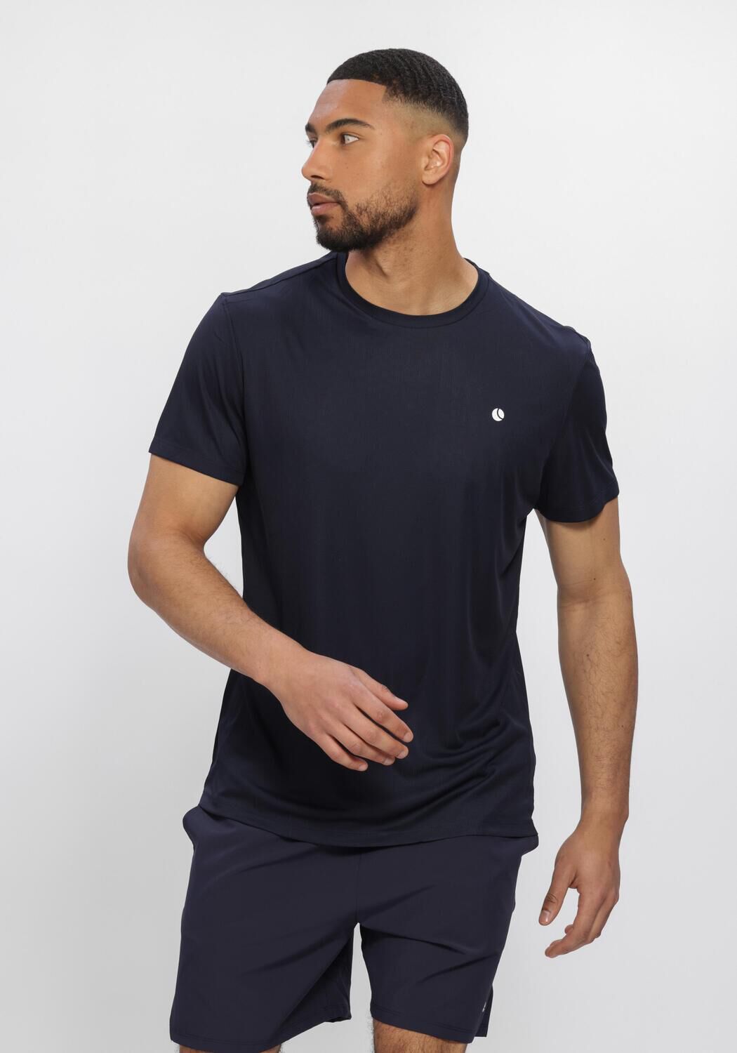 Donkerblauwe BJORN BORG Polo / T-shirt ACE LIGHT T-SHIRT - large