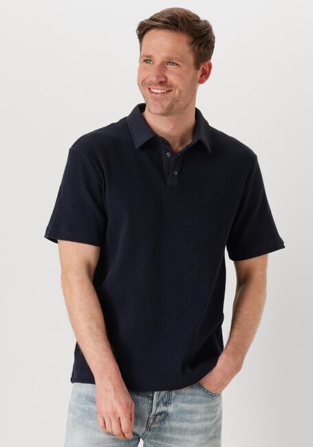 ANERKJENDT Polo AKKIKI WAFFLE POLO TEE Bleu foncé - large