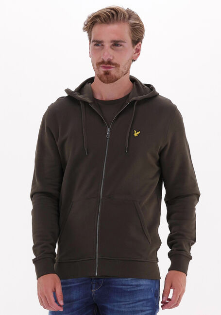 Olijf LYLE & SCOTT Vest ZIP TROUGH HOODIE - large
