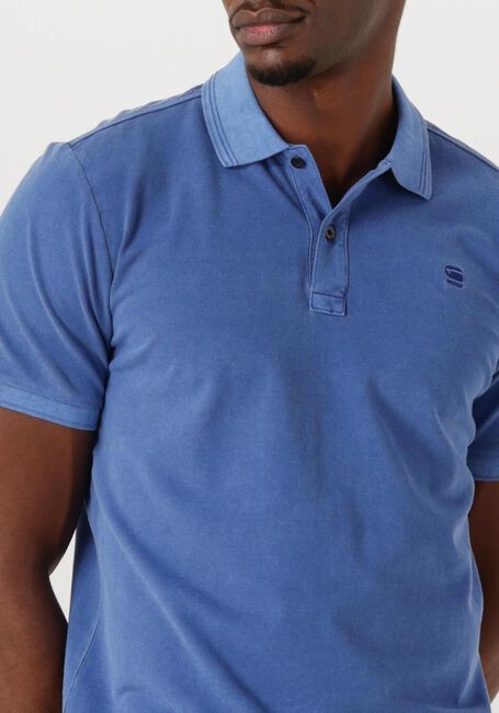 G-STAR RAW Polo DUNDA OVERDYED SLIM POLO S\S en bleu - large