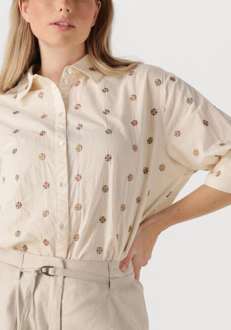 SUMMUM 3/4 SLEEVE BLOUSE TOP LINEN Blouses Écru - large