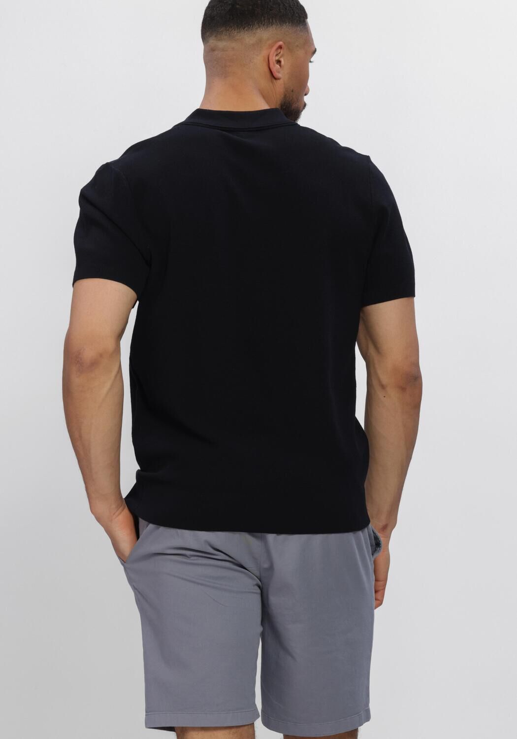 PROFUOMO Polo POLO OPEN COLLAR LUXURY BASIC Bleu fonc&eacute; - large