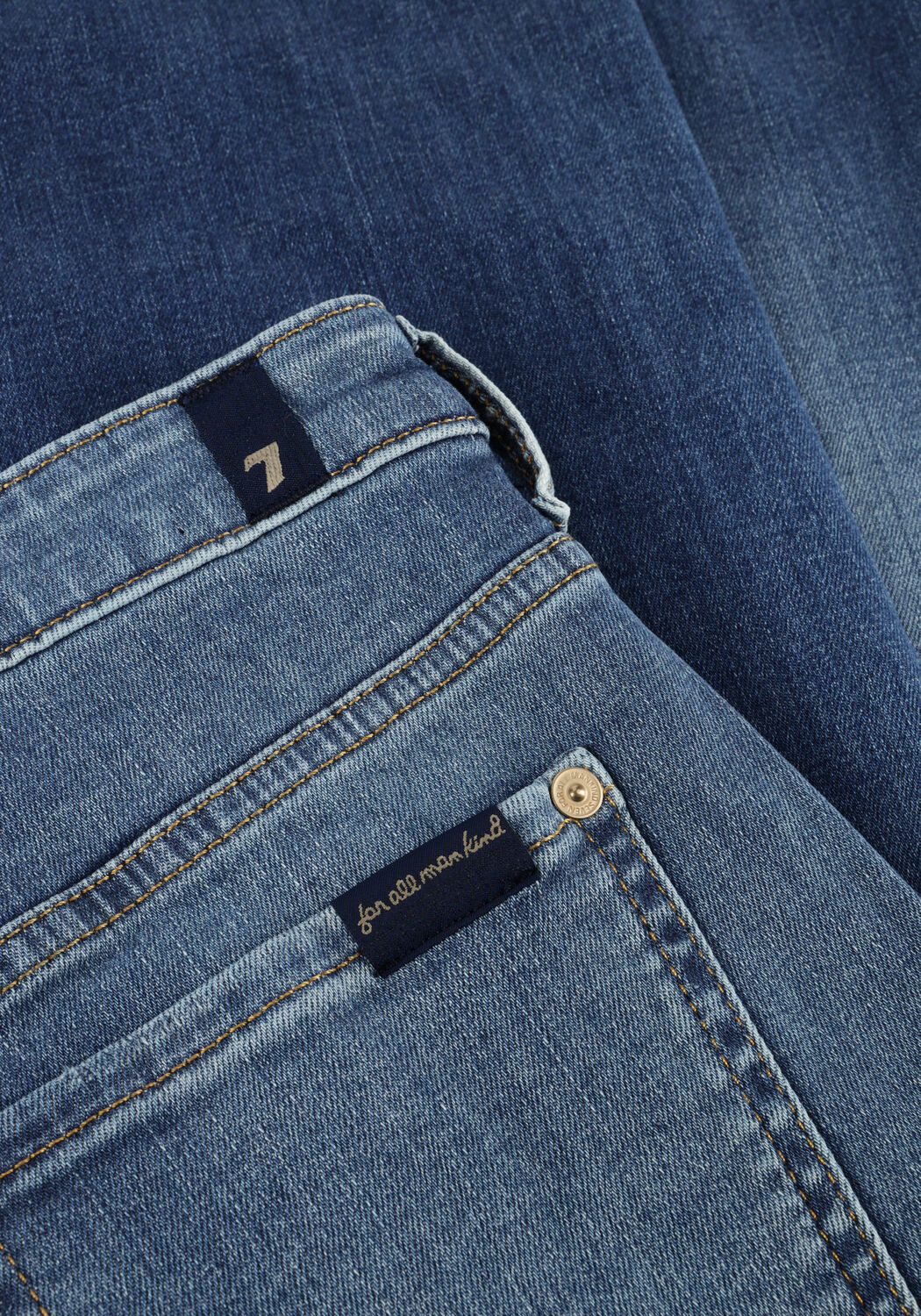 7 FOR ALL MANKIND Flared jeans MODERN DOJO TROUSER ROYALTY WITH CARPENTER DETAILS en bleu - large