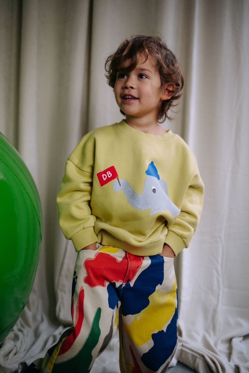 Gele DAILY BRAT Trui ELEPHUNK SWEATER - large