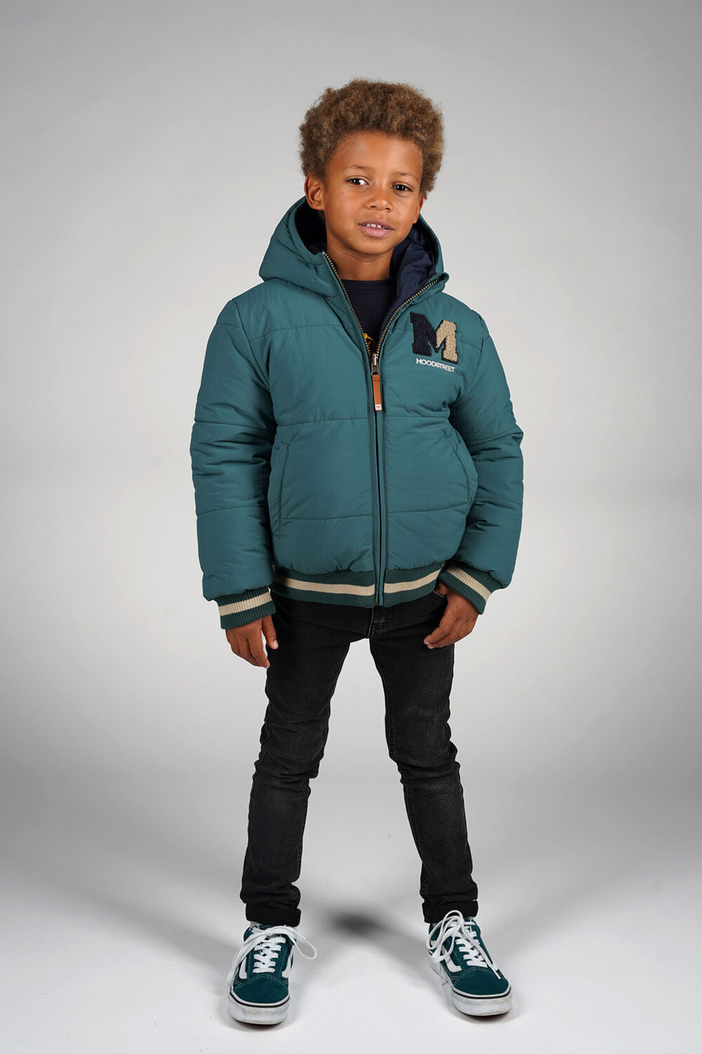 MOODSTREET Veste matelass&eacute; JAMIE Vert fonc&eacute; - large