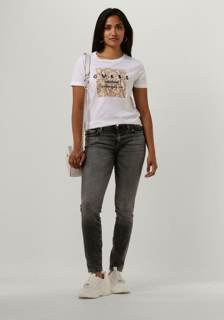 Witte GUESS T-shirt SS RN PYTHON TEE - large