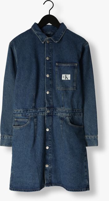 CALVIN KLEIN Mini robe DARTED DENIM SHIRT DRESS en bleu - large