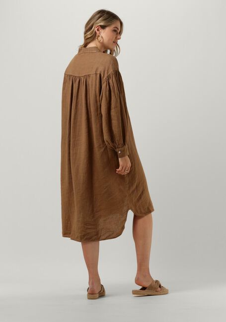 BY-BAR Robe midi SARAH LINEN LONG DRESS en marron - large