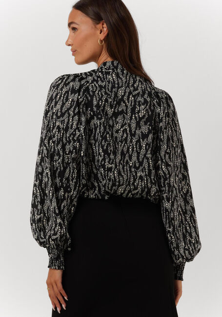 ALIX THE LABEL LADIES WOVEN ANIMAL TURTLE NECK TOP Blouses en noir - large