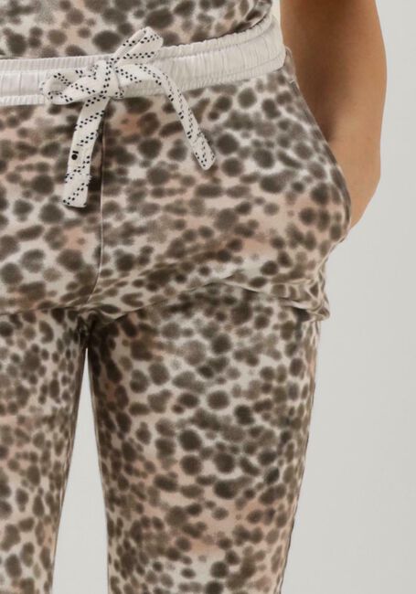 10DAYS Pantalon de jogging CROPPED JOGGER LEOPARD Écru - large