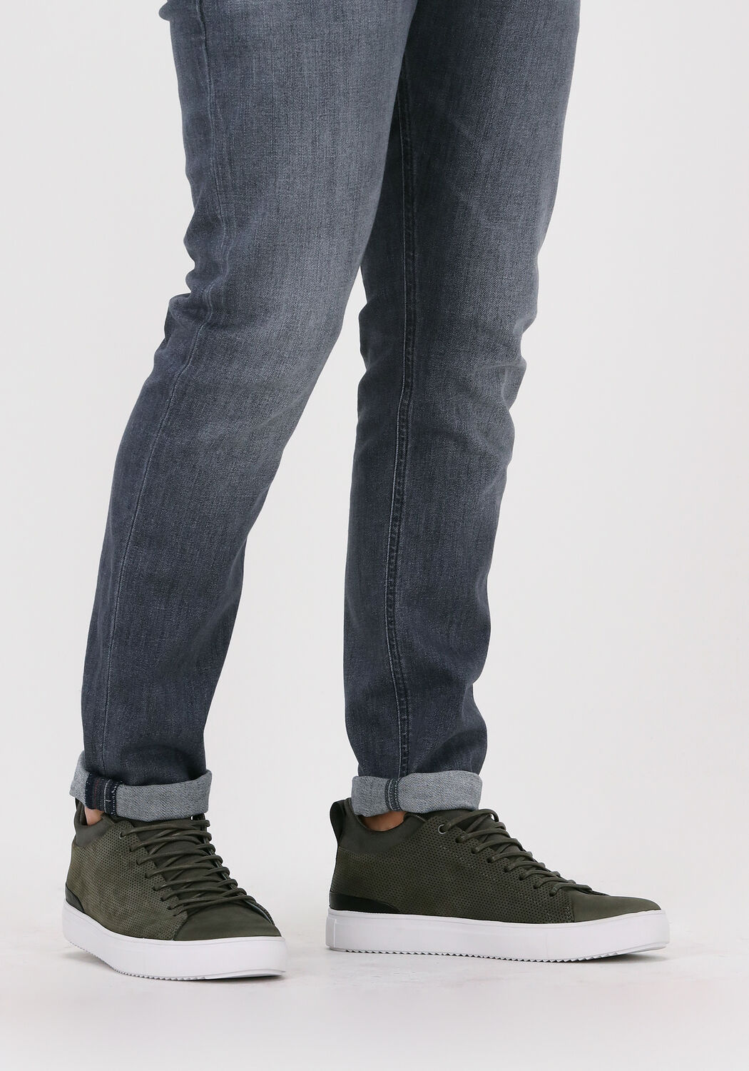 BLACKSTONE Baskets basses SG28 en vert - large