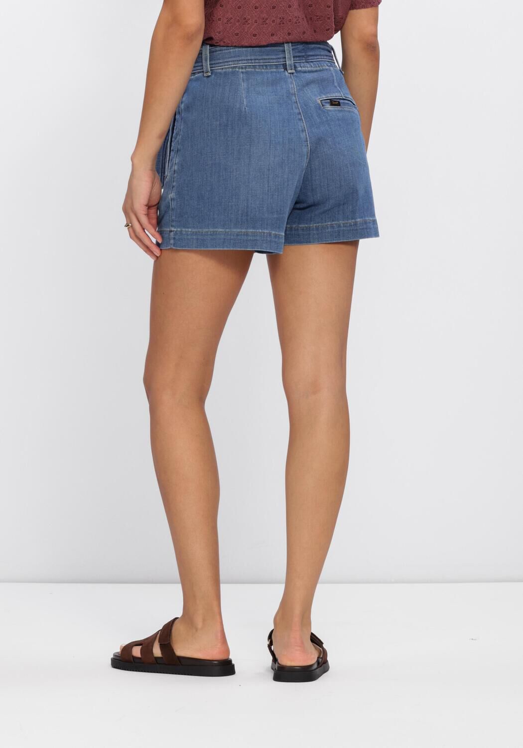 LEE Pantalon courts SHORT WITH BOW FULL en bleu - large